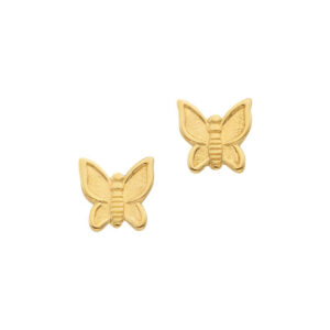 Ohrstecker Schmetterling Gelbgold