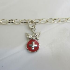 Anhänger Engel mit Schweizerkreuz Silber