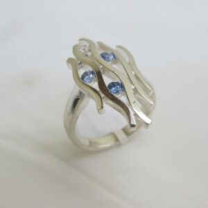 Ring Silber mit blauem Stein